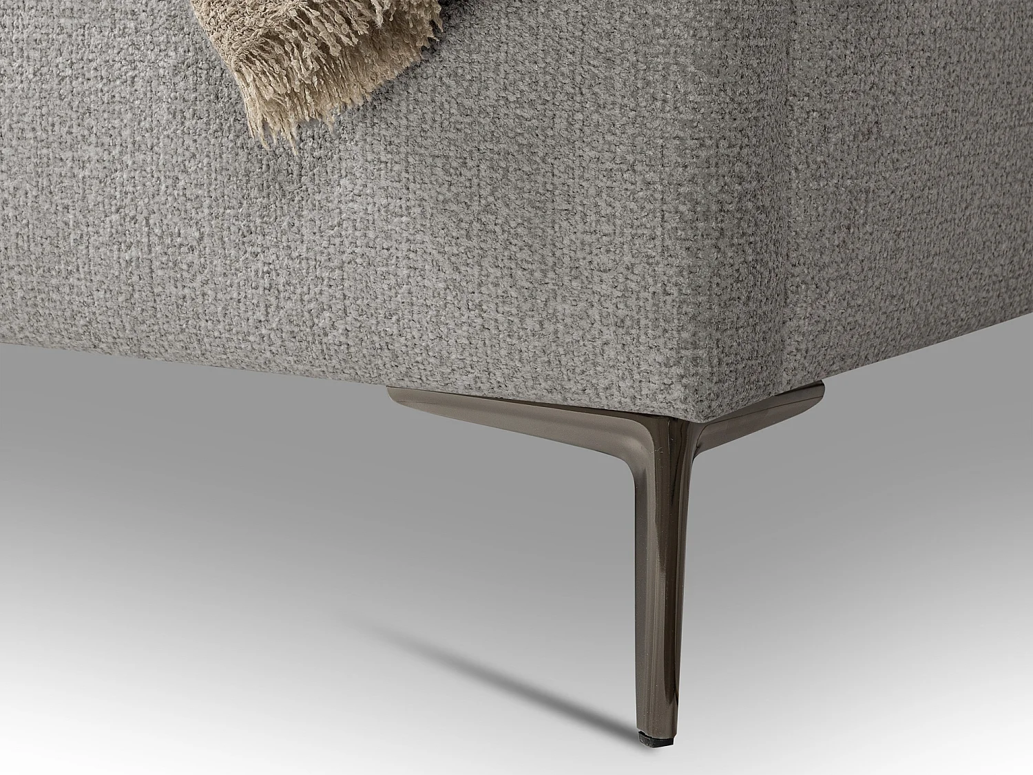 Lit rembourré avec rangement 248 x 224 - en Chenille - bouteille verte - MAKANA