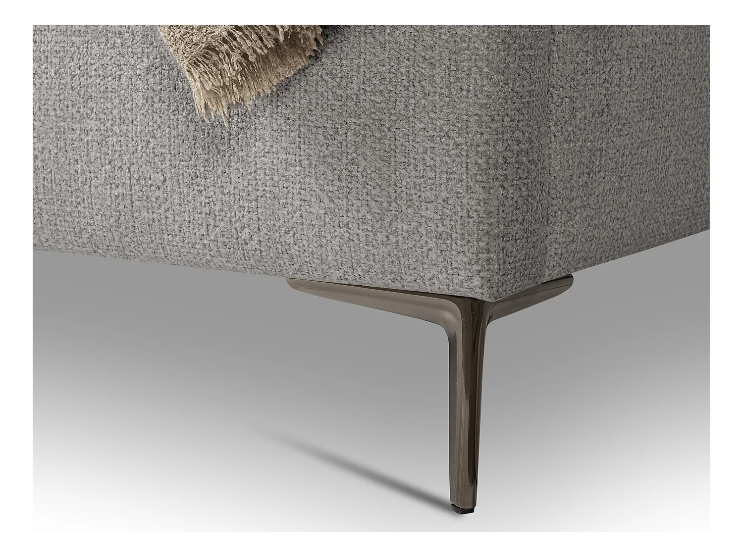 Lit rembourré avec rangement 208 x 224 - en Chenille - bouteille verte - MAKANA