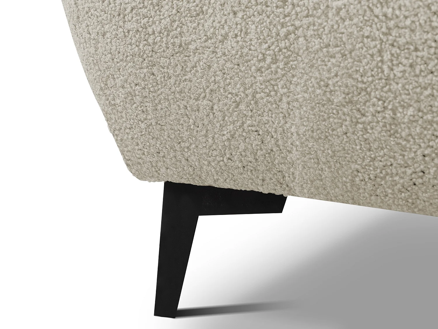 Lit rembourré avec rangement 157 x 223 - en Bouclé - beige foncé - MAKAPU