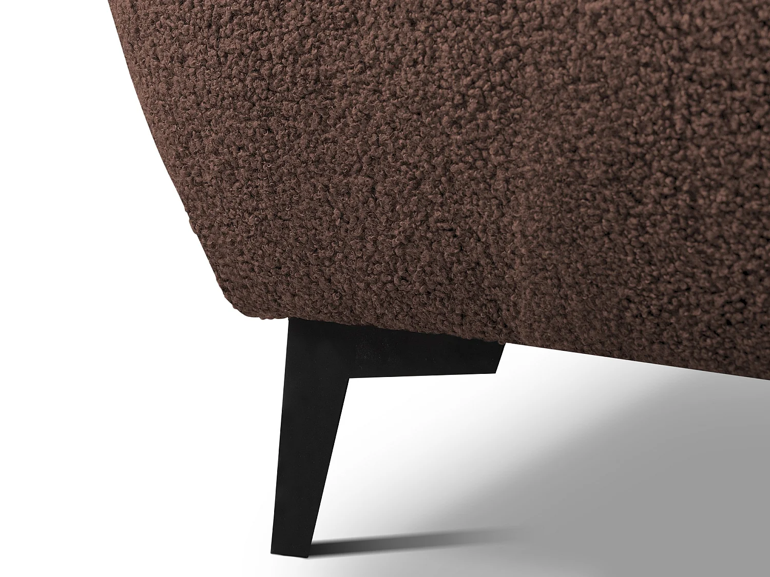 Lit rembourré avec rangement 157 x 223 - en Bouclé - taupe - MAKAPU