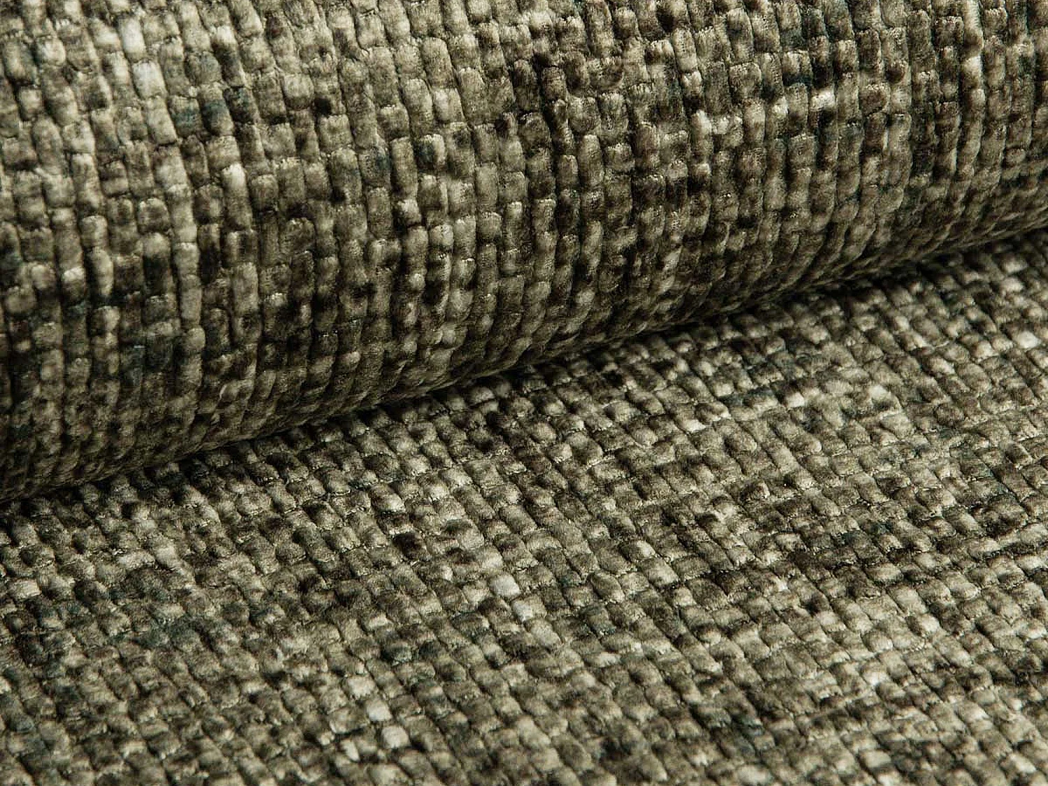 Lit rembourré avec rangement 200 x 222 - en Chenille - vert - HANALE