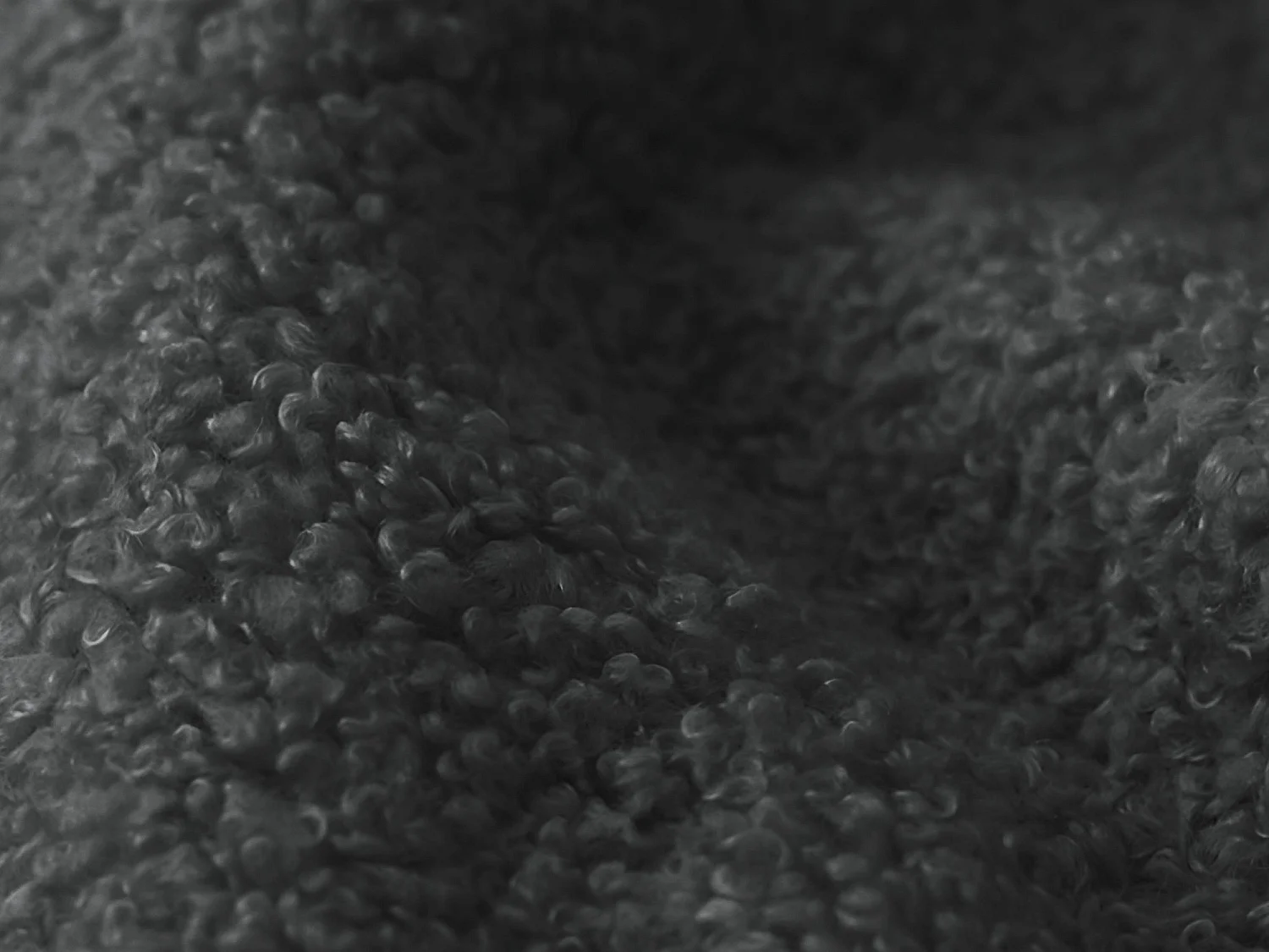 Lit rembourré avec rangement 157 x 223 - en Bouclé - gris foncé - MAKAPU