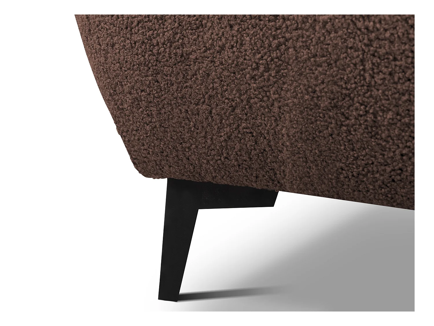 Lit rembourré avec rangement 197 x 223 - en Bouclé - taupe - MAKAPU