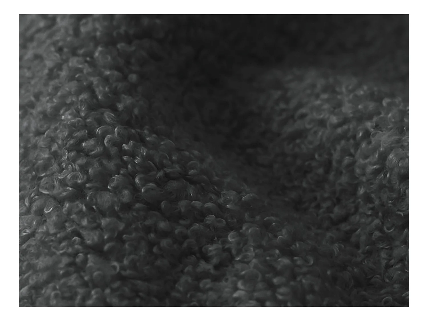 Lit rembourré avec rangement 197 x 223 - en Bouclé - gris foncé - MAKAPU