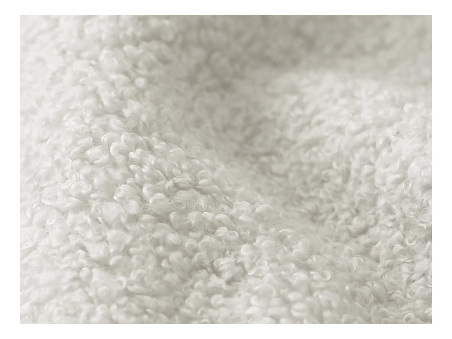 Lit rembourré avec rangement 197 x 223 - en Bouclé - blanc - MAKAPU