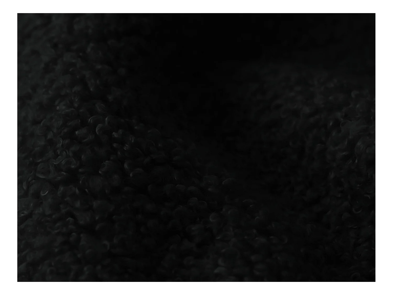 Lit rembourré avec rangement 177 x 223 - en Bouclé - noir - MAKAPU