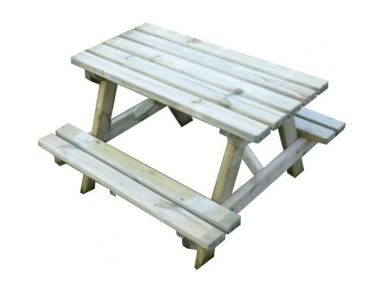 Picknicktafel voor kinderen van grenenhout - 91 x 89 x 57 cm