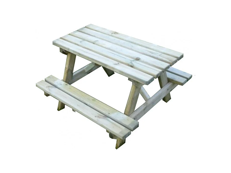 Table de pique-nique enfant en pin sylvestre - 91 x 89 x 57 cm