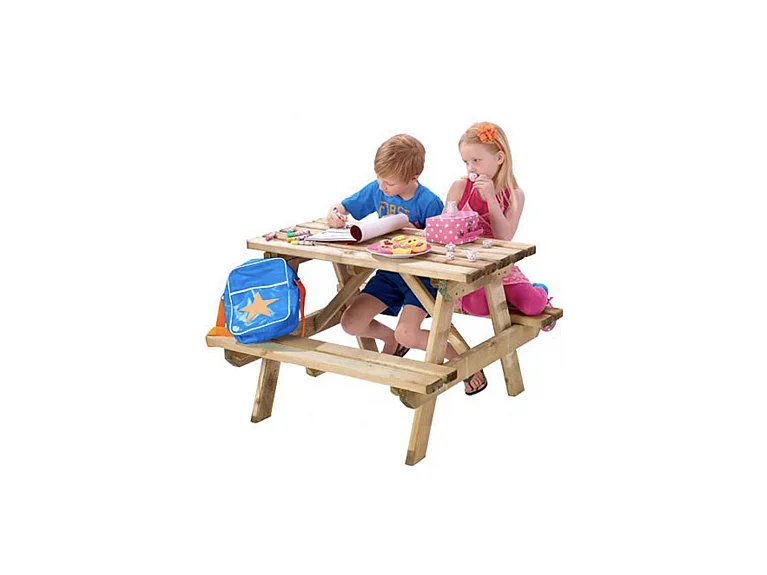 Table de pique-nique enfant en pin sylvestre - 91 x 89 x 57 cm