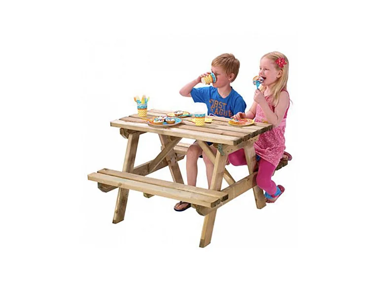 Table de pique-nique enfant en pin sylvestre - 91 x 89 x 57 cm