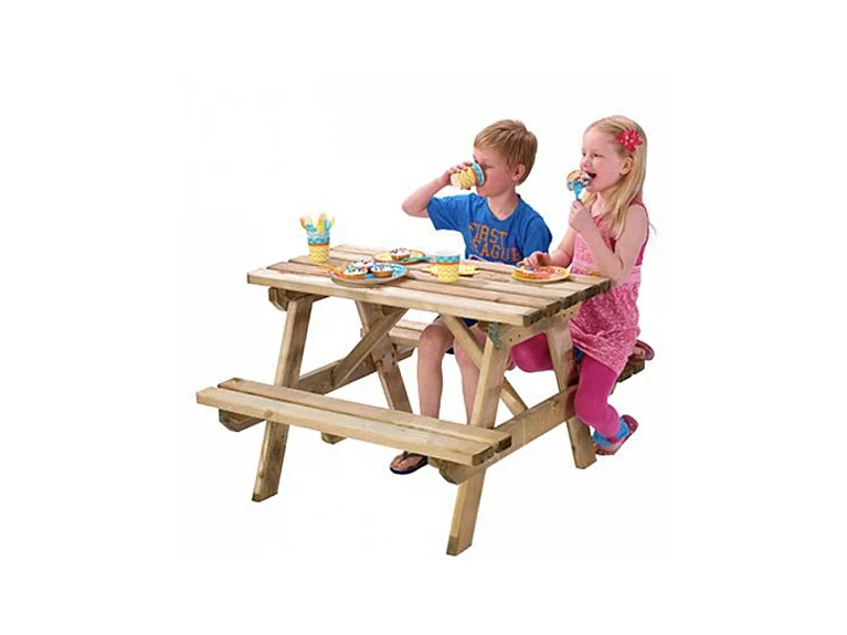 Table de pique-nique enfant en pin sylvestre - 91 x 89 x 57 cm