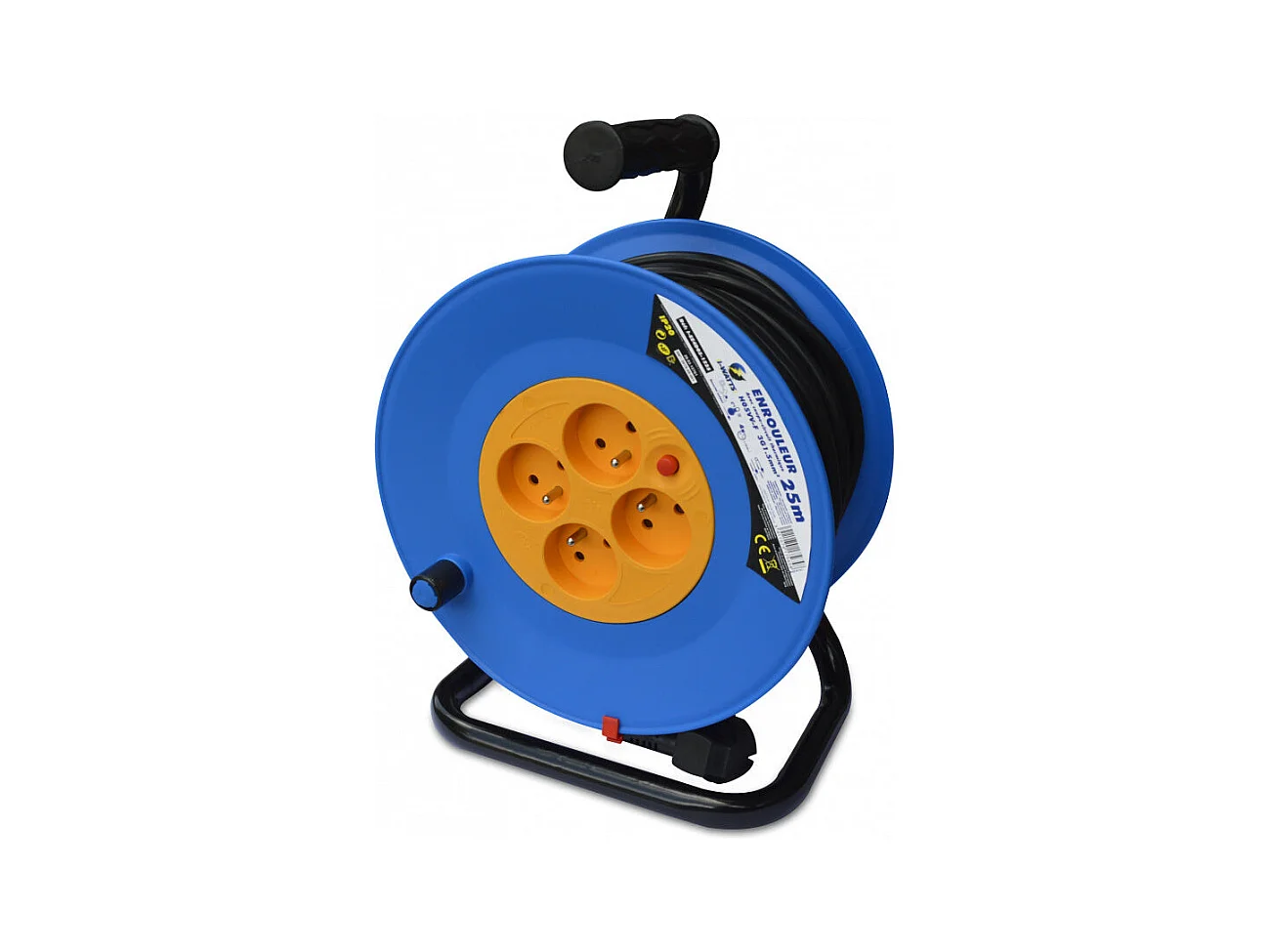 Enrouleur électrique 4 prises 25 m - 3G1.5 - HO5 - I-Watts Pro