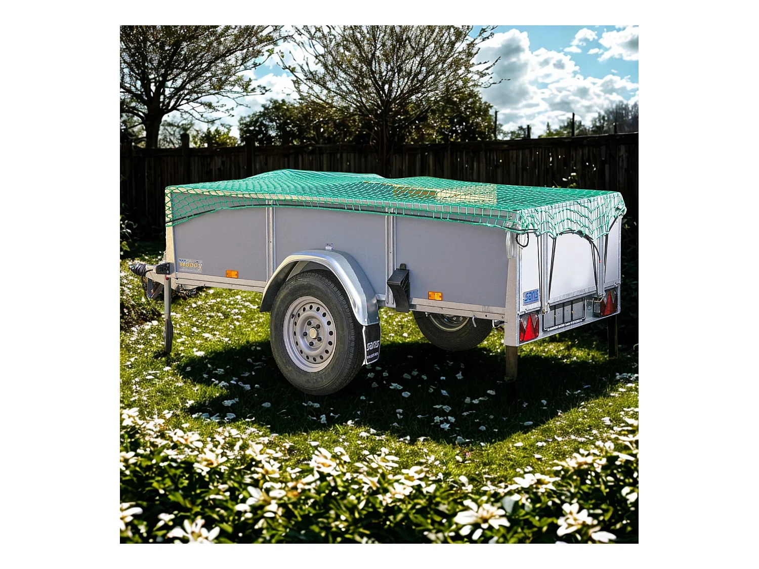 Filet de sécurité pour remorque en polypropylène – 350 cm x 250 cm, mailles 50x50 mm