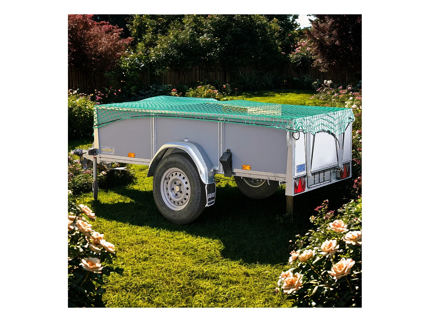 Filet de sécurité pour remorque en polypropylène – 160 cm x 250 cm, mailles 50x50 mm