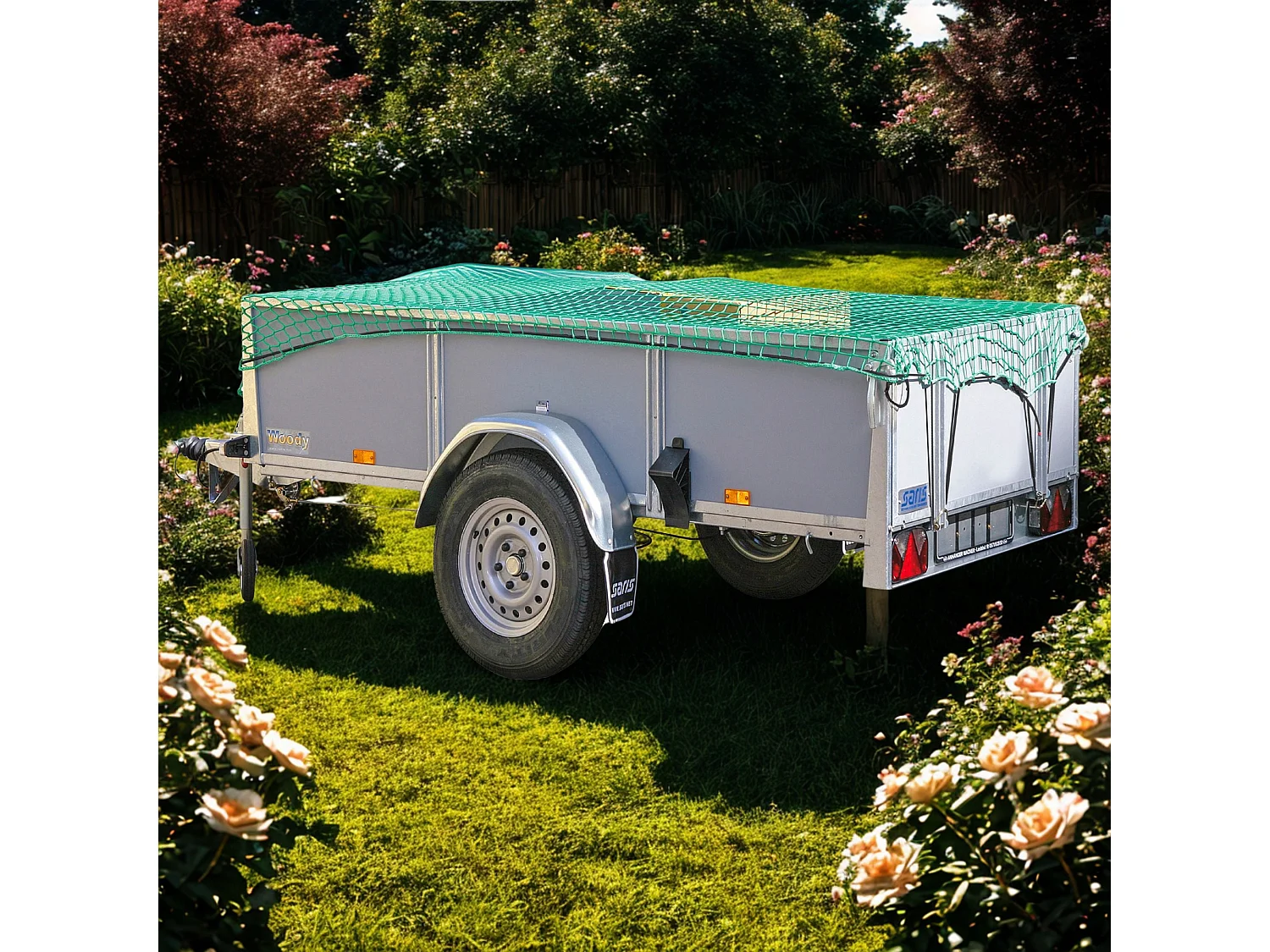 Filet de sécurité pour remorque en polypropylène – 160 cm x 250 cm, mailles 50x50 mm