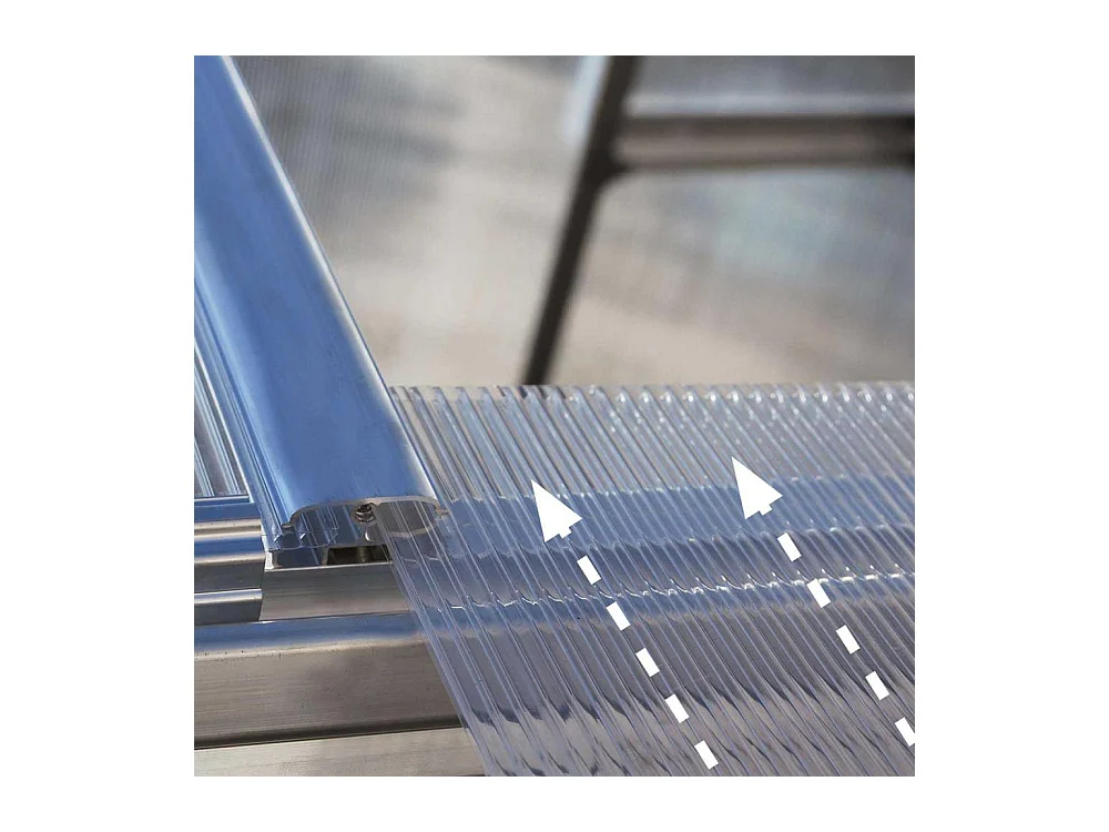 Serre de jardin en aluminium argent et polycarbonate Mythos 4.6m²