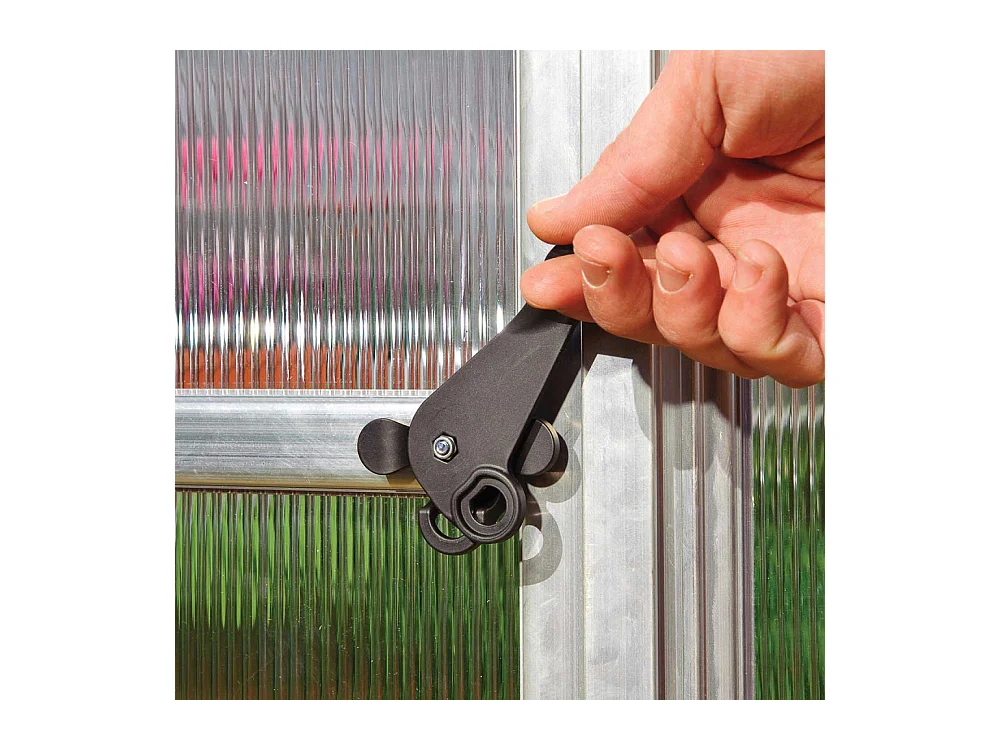 Serre de jardin en aluminium argent et polycarbonate Mythos 4.6m²