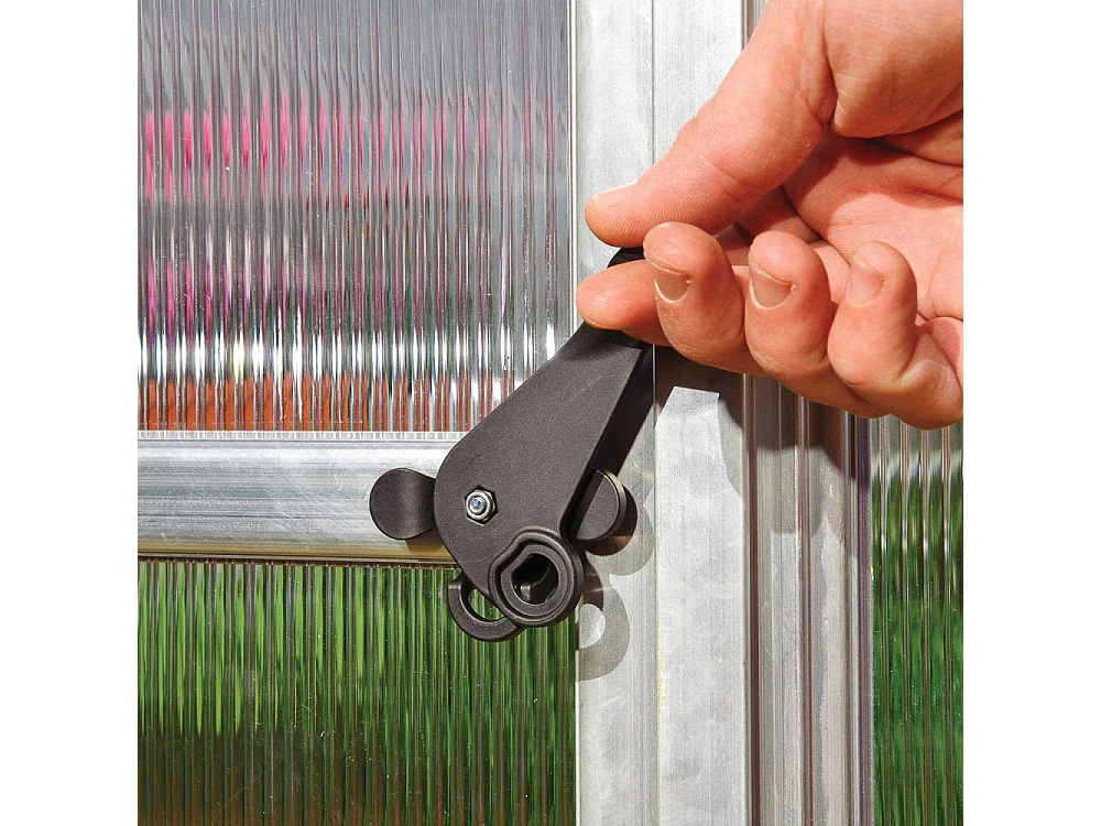 Serre de jardin en aluminium argent et polycarbonate Mythos 4.6m²