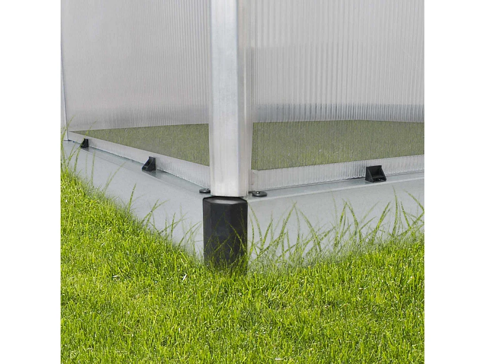 Serre de jardin en aluminium argent et polycarbonate Mythos 4.6m²
