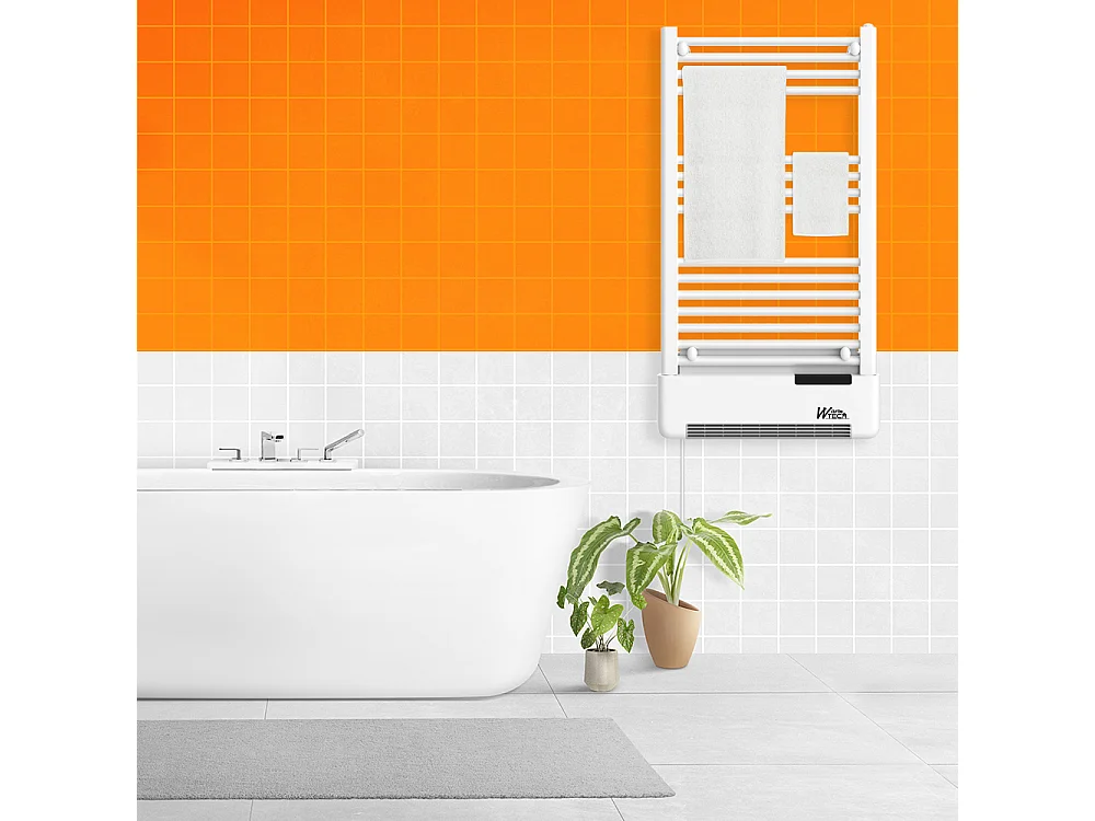 Handdoekdroger radiator Warm Tech met vloeistof 500 W + ventilator 1000 W