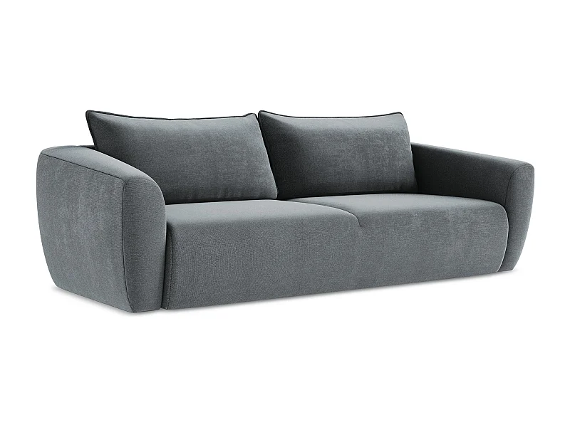 3-Sitzer Sofa mit Schlaffunktion - Strukturstoff - Jeans - GUAVA