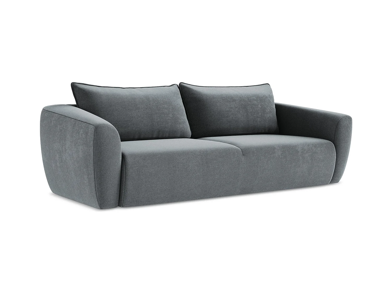 3-Sitzer Sofa mit Schlaffunktion - Strukturstoff - Jeans - GUAVA