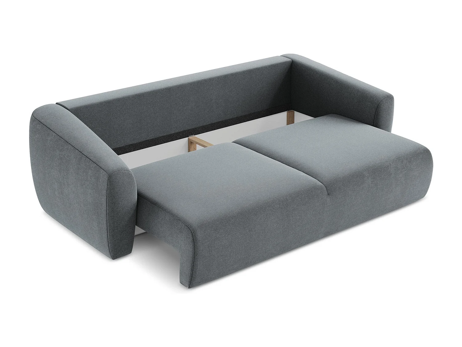 Canapé 3 places convertible en tissu texturé - jeans - GUAVA