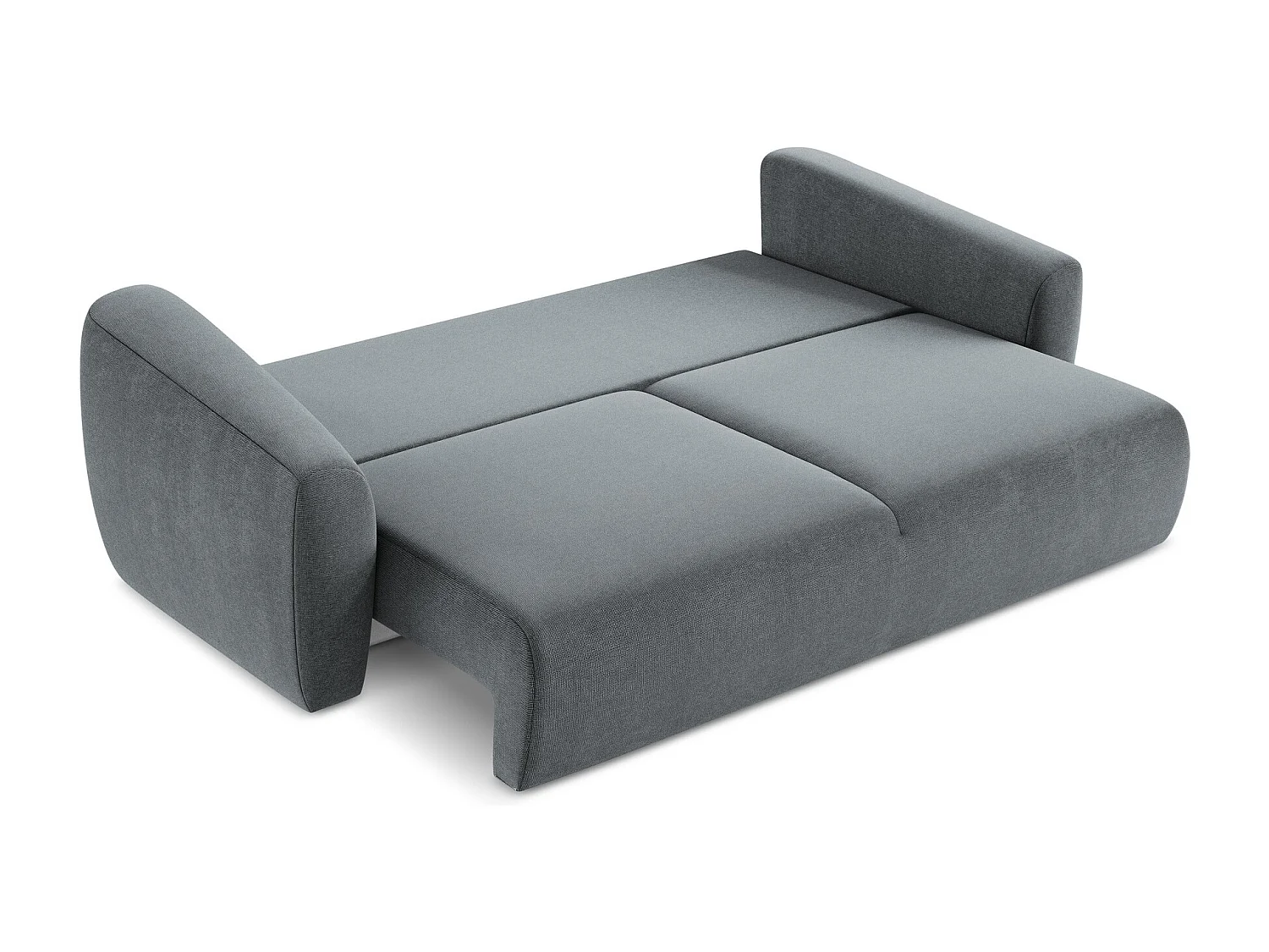 Canapé 3 places convertible en tissu texturé - jeans - GUAVA