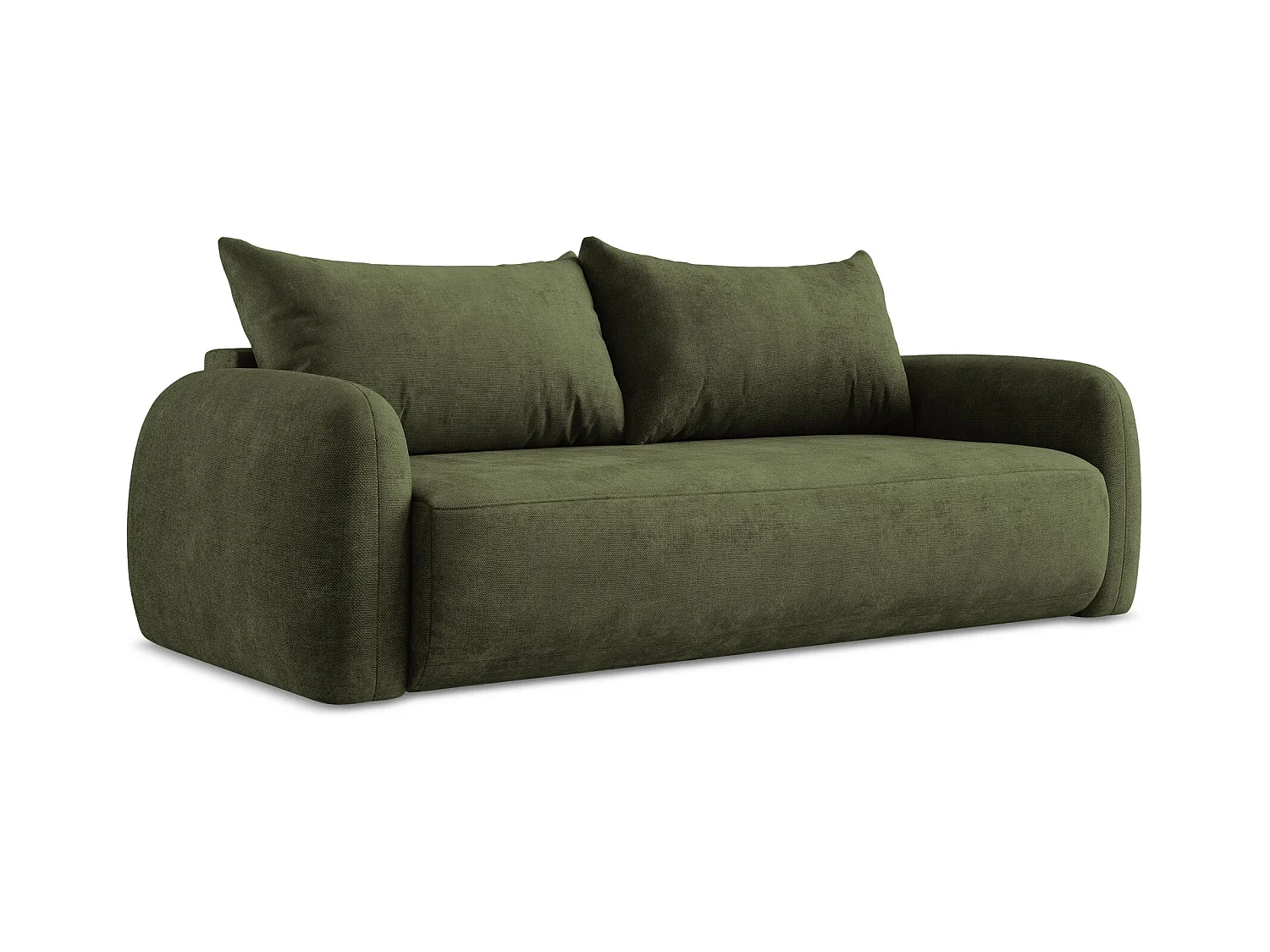 3-Sitzer Sofa mit Schlaffunktion - Chenille - Olive - HALE