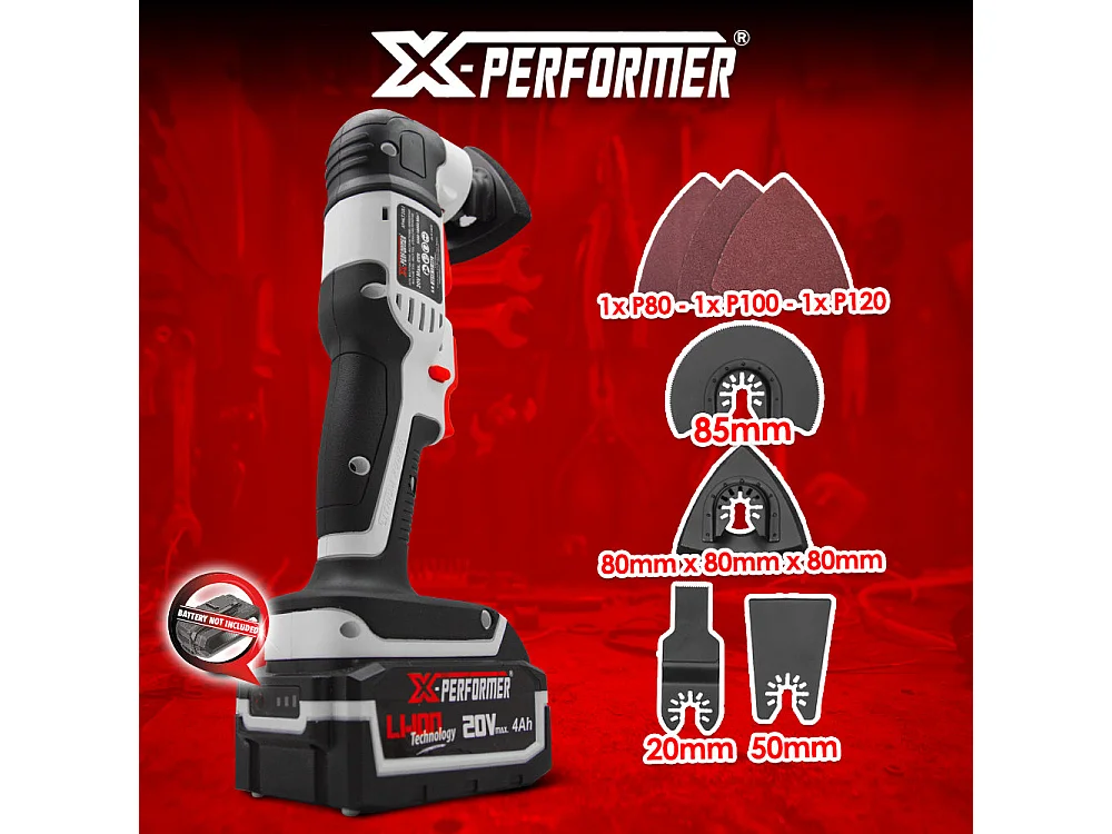 Draadloze multifunctionele tool 20V X-Performer - oscillatie 3° - zonder batterij