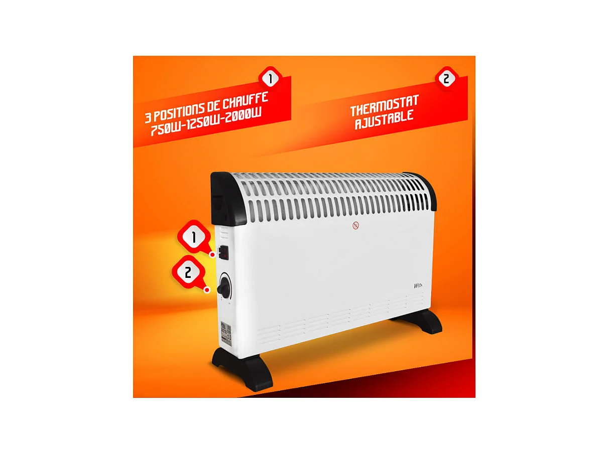 Convecteur Warm Tech 2000 W