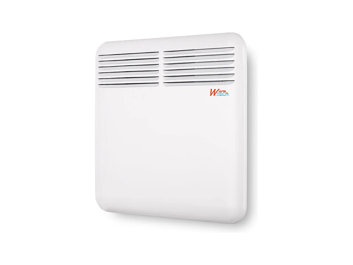 Chauffage électrique mural 1000 W – Thermostat électronique – Timer 24 h – Blanc