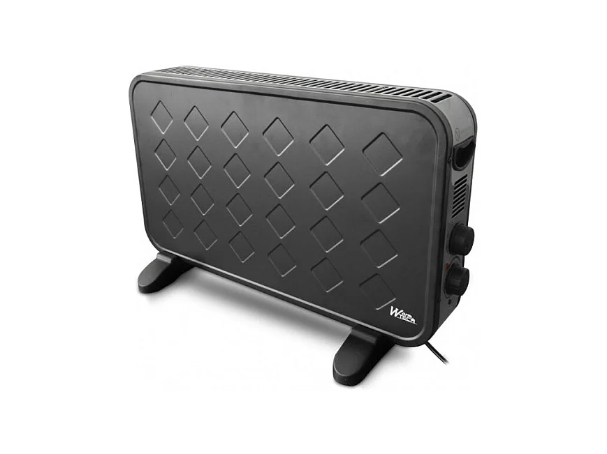Convecteur Warm Tech 2000 W + Ventilation Turbo, Noir - 60.2 x 39 x 26 cm