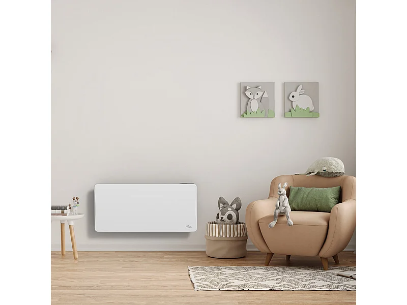 Radiateur à inertie céramique 2000 W, mural, blanc - Thermostat LCD