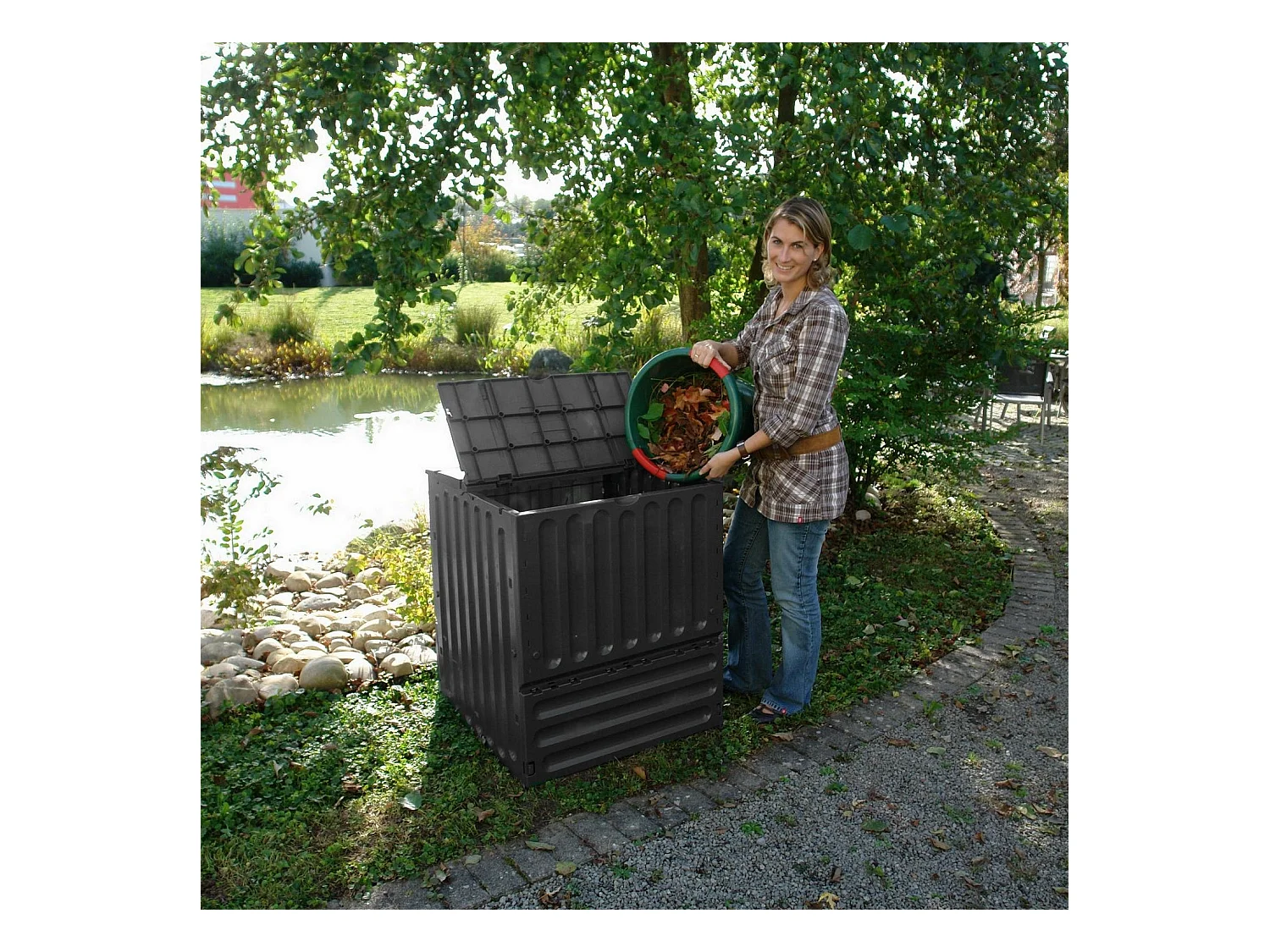 Composteur ECO-KING 400L Noir - Montage facile sans outils