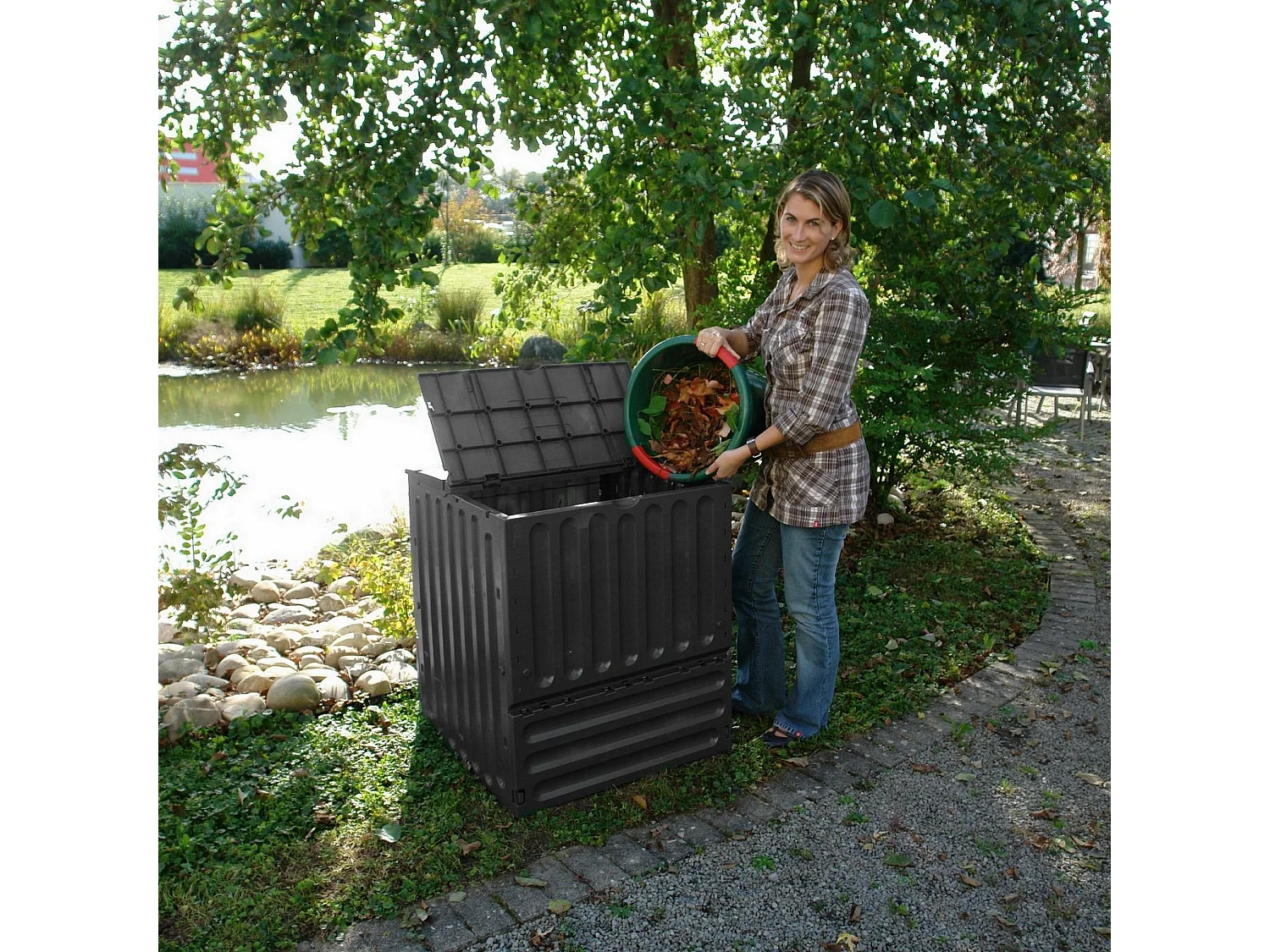 Composteur ECO-KING 400L Noir - Montage facile sans outils