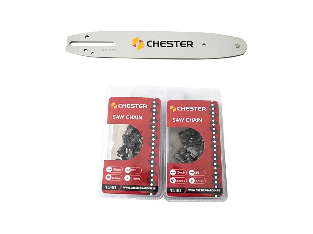 Kit Tronçonneuse 25 cm avec 2 Chaînes 40 Maillons - Chester