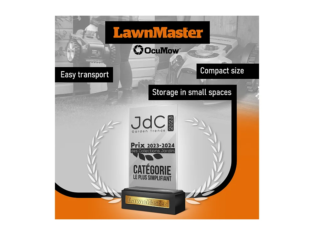 Robot tondeuse autonome 24V - 8Ah sans fil périmétrique - Le robot le plus simple du marché