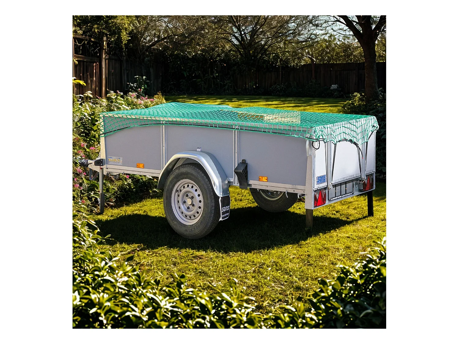 Filet de sécurité pour remorque en polypropylène 300 cm x 200 cm - Mailles 50 x 50 mm