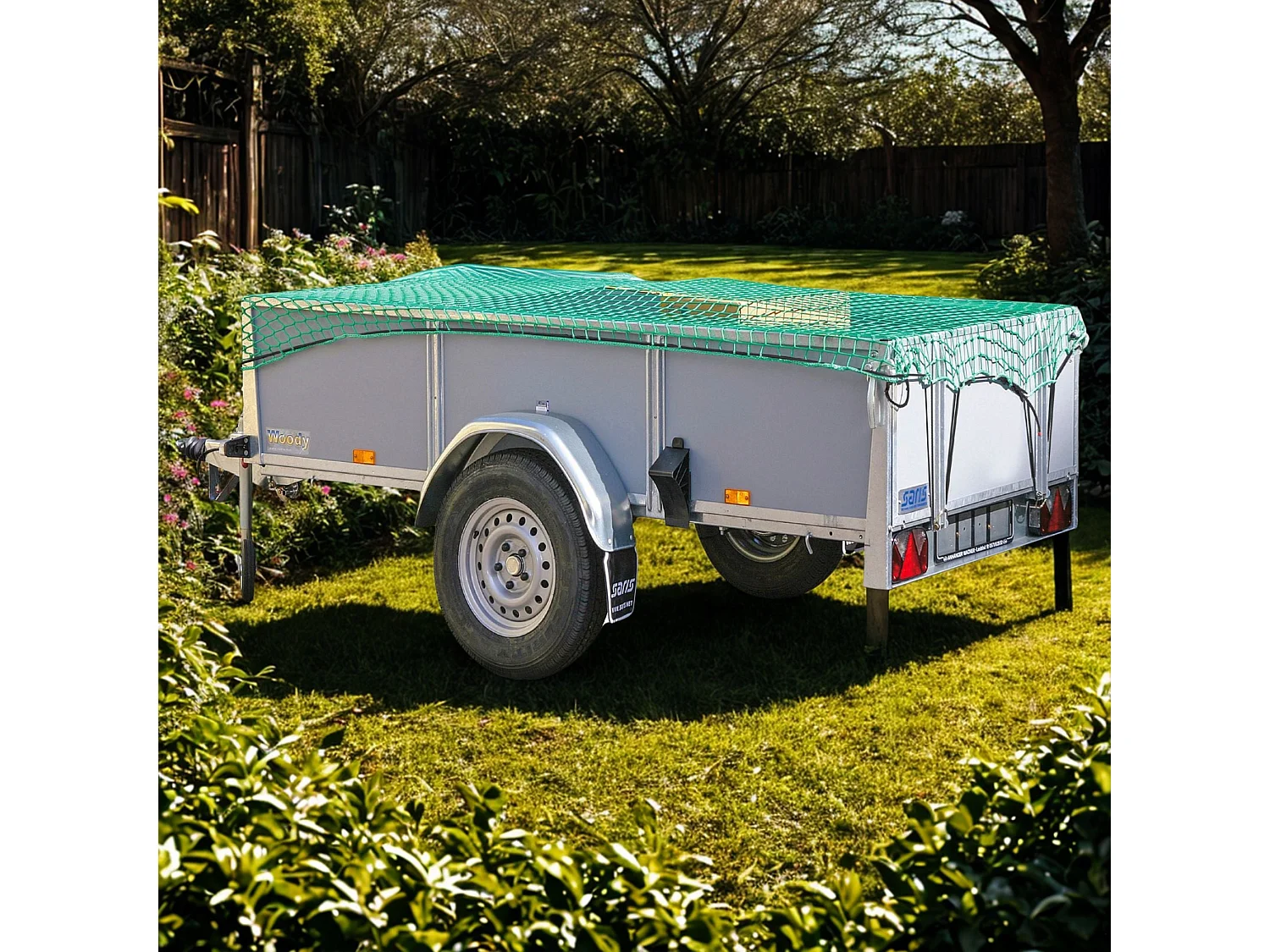 Filet de sécurité pour remorque en polypropylène 300 cm x 200 cm - Mailles 50 x 50 mm