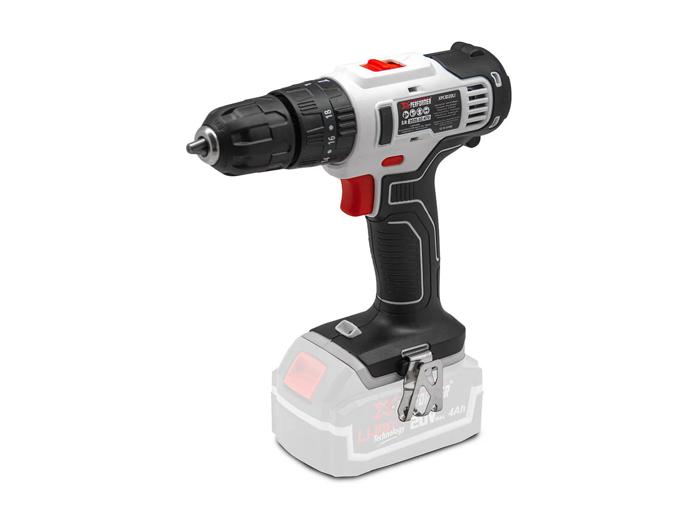 Perceuse-boormachine met klopfunctie 20V X-Performer - 10 mm boorkop - Zonder batterij