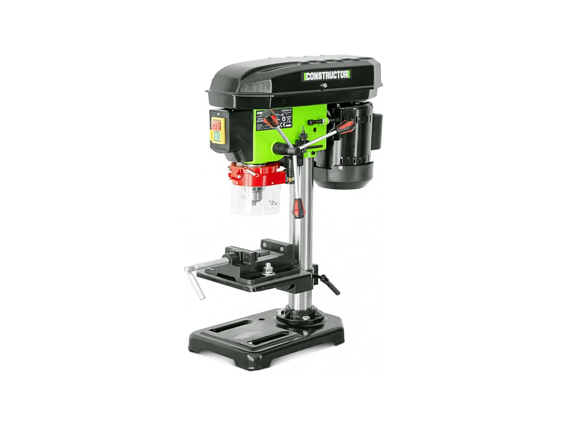 Perceuse à colonne Constructor 350 W avec étau et laser - 13 mm - 5 vitesses