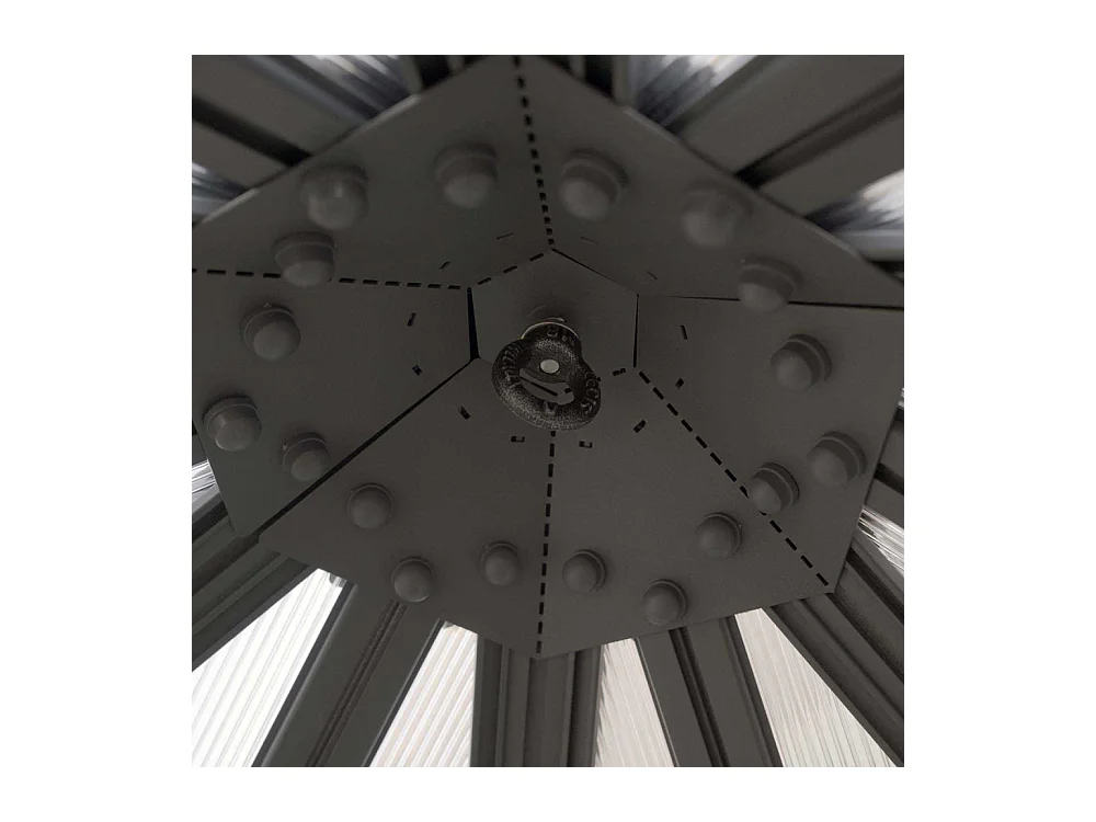 Serre de jardin hexagonale en aluminium et polycarbonate Oasis 4m²