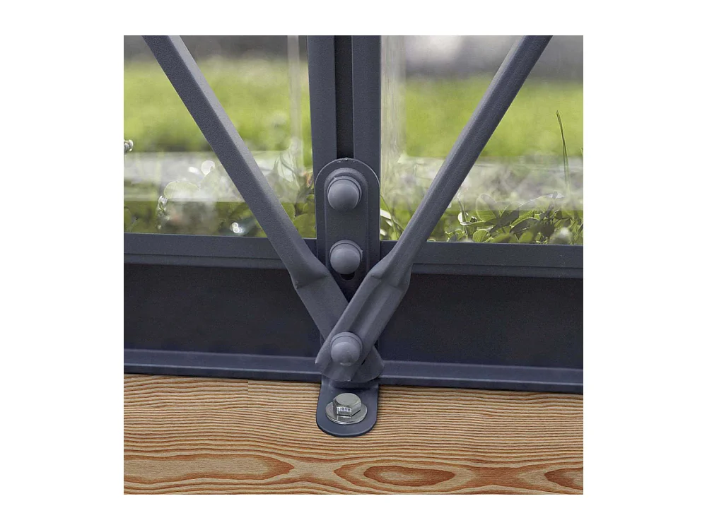 Serre de jardin hexagonale en aluminium et polycarbonate Oasis 4m²