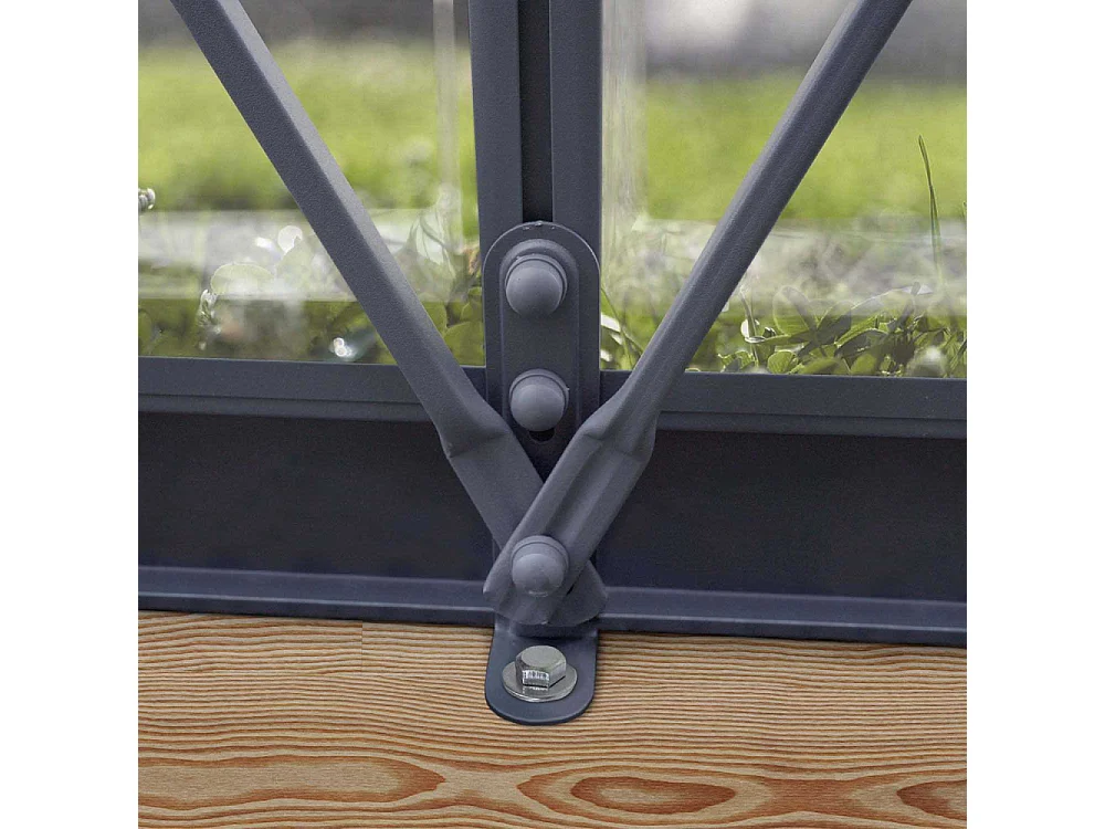 Serre de jardin hexagonale en aluminium et polycarbonate Oasis 4m²