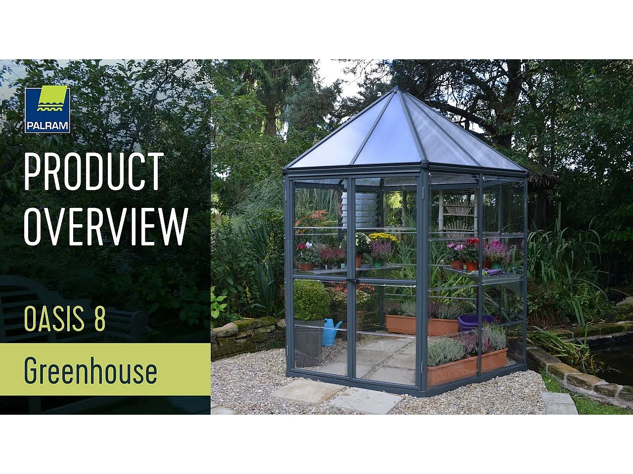 Canopia Serre de jardin hexagonale Oasis 4m² Grise