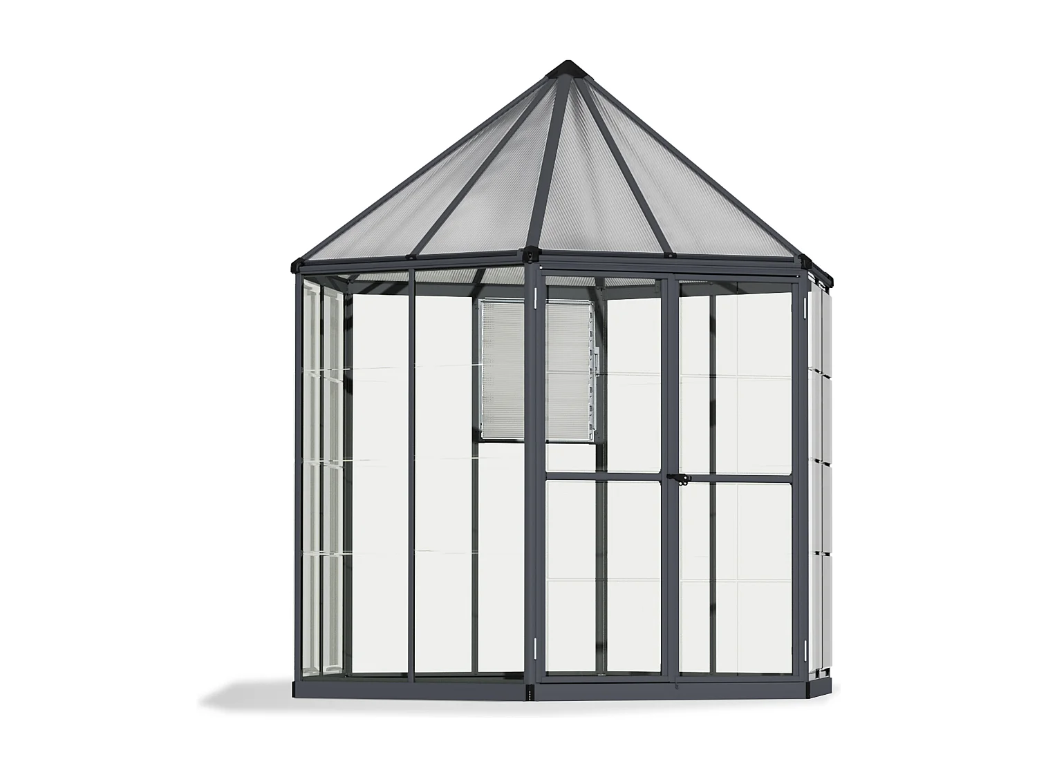 Canopia Serre de jardin hexagonale Oasis 4m² Grise