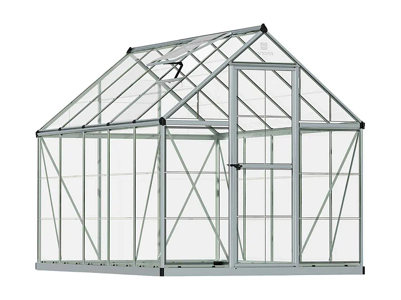 Serre de jardin en aluminium argent et polycarbonate Harmony 5.7m²