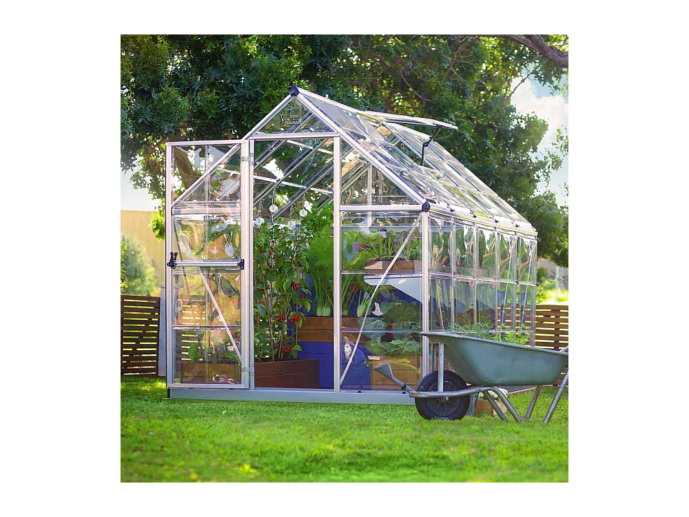 Serre de jardin en aluminium argent et polycarbonate Harmony 5.7m²