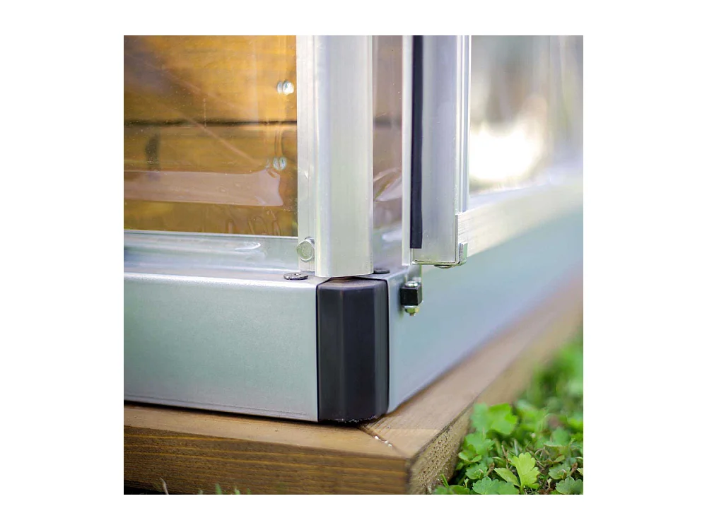 Serre de jardin en aluminium argent et polycarbonate Harmony 5.7m²